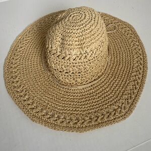 Scala Tan Woven Sun Hat